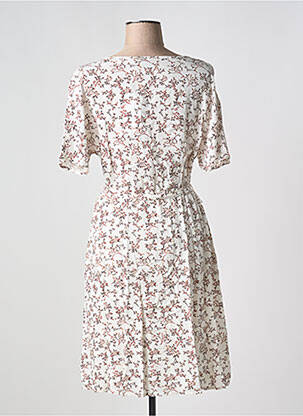 Rochie midi croială fluidă mâneci scurte alb FRANSA femeie
