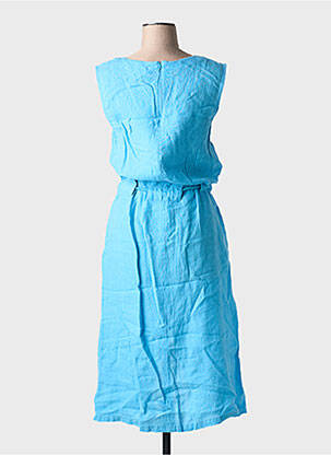Rochie lungă croială evazată fără mâneci albastru LILI & CAROLINE femeie