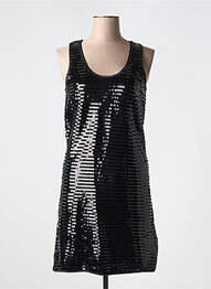 Rochie scurtă guler rotund bretele subțiri negru NAF NAF femme