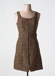 Rochie scurtă guler rotund bretele subțiri verde NAF NAF femme