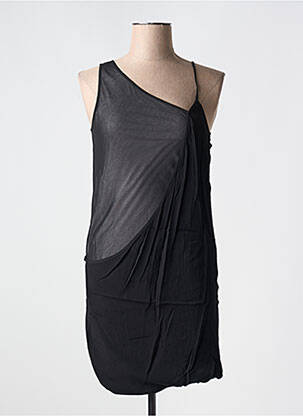 Rochie midi croială cambrată bretele subțiri negru COP COPINE femeie