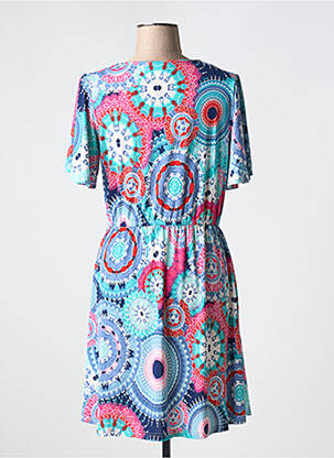 Rochie scurtă mâneci scurte mâneci scurte albastru LILI & CAROLINE femeie