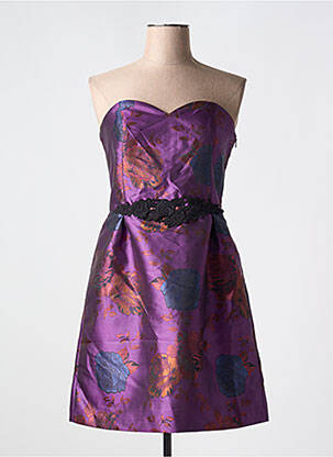 Rochie scurtă fără mâneci fără mâneci violet NAF NAF femeie