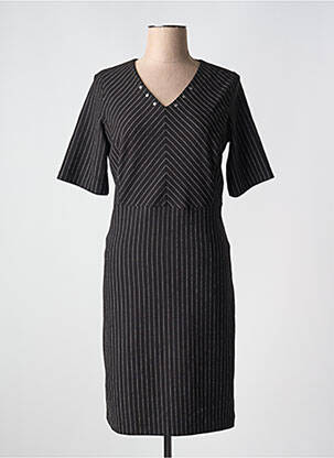 Rochie midi mâneci scurte mâneci scurte negru LILI & CAROLINE femeie