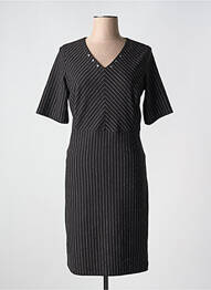 Rochie midi închidere cu fermoar la spate mâneci scurte negru LILI & CAROLINE femme