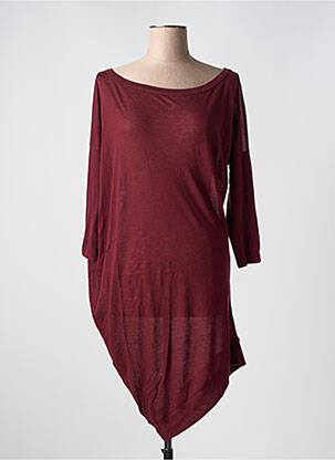 Rochie pulover croială cambrată mâneci 3/4 roșu COP COPINE femeie
