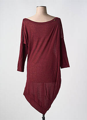 Rochie pulover croială cambrată mâneci 3/4 roșu COP COPINE femeie