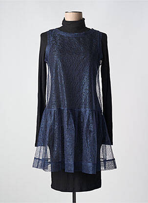 Rochie midi croială fluidă mâneci lungi albastru COP COPINE femeie