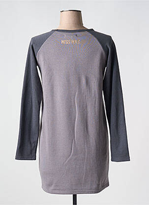 Rochie scurtă mâneci lungi mâneci lungi gri IKKS femeie