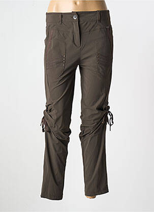 Pantalon slim elasticitate mărime normală maro 3322 femeie