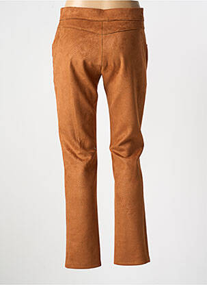 Pantalon slim talie elastică mărime normală maro LI Q femeie