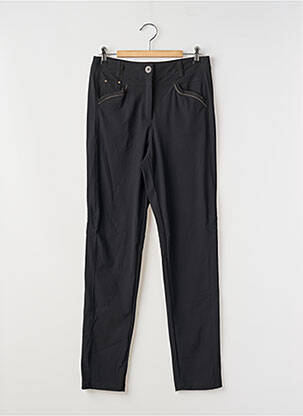 Pantalon slim elasticitate mărime normală negru 3322 femeie
