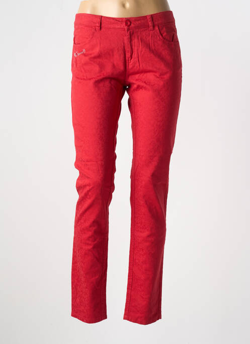 Pantalon slim roșu DESIGUAL femeie