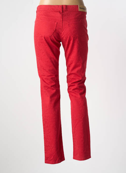 Pantalon slim roșu DESIGUAL femeie