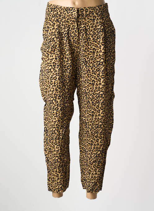 Pantalon larg croială fluidă mărime normală maro BIZANCE femme