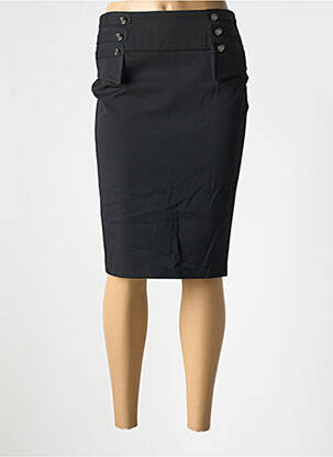 Fustă midi elasticitate negru MISS TIC femeie
