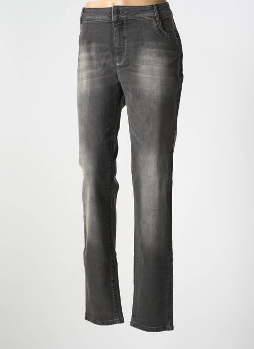 Blugi cu croială slim elasticitate mărime normală gri GINA LAURA femme