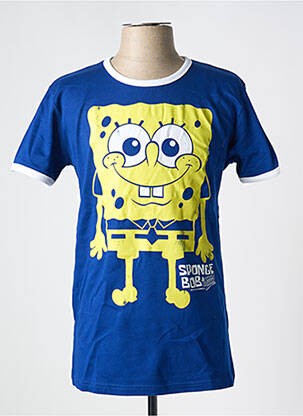 Tricou croială dreaptă mâneci scurte albastru LOGOSHIRT bărbat