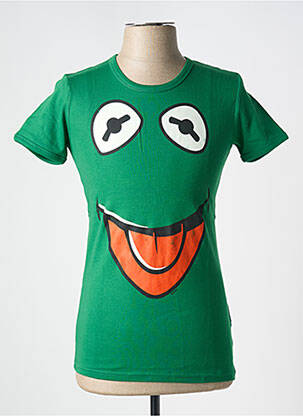 Tricou croială dreaptă mâneci scurte verde LOGOSHIRT bărbat