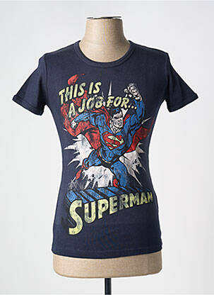 Tricou croială dreaptă mâneci scurte albastru LOGOSHIRT bărbat