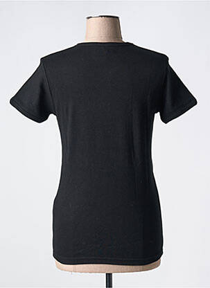 Tricou imprimeu fantezie mâneci scurte negru LOGOSHIRT femeie
