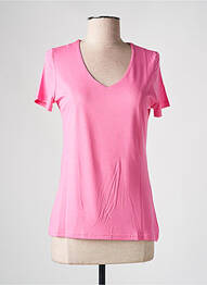Tricou guler în v mâneci scurte roz LES BONHEURS DE SOPHIE femme