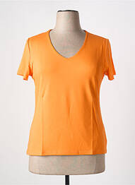 Tricou guler în v mâneci scurte portocaliu LES BONHEURS DE SOPHIE femme