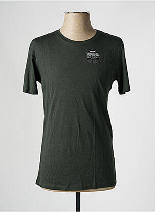 Tricou elasticitate mâneci scurte verde DEFACTO bărbat
