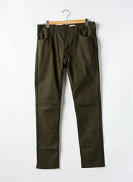 Pantalon slim țesătură poplin mărime normală verde DEFACTO bărbat