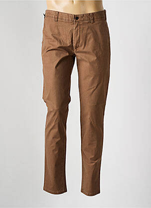 Pantalon chino țesătură melanj mărime normală maro MMX bărbat