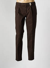 Pantalon chino țesătură melanj talie joasă maro MMX homme