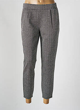 Pantalon chino talie cu cleme talie înaltă gri ICHI femeie