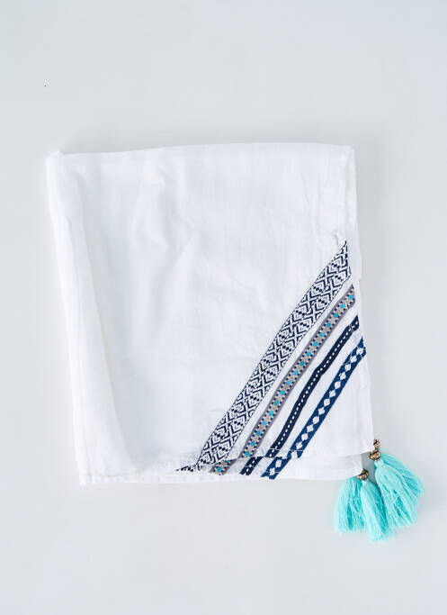 Pareo alb LARA-ETHNICS femeie