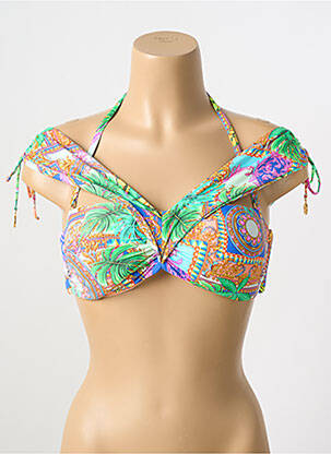 Sutien de costum de baie top sutien modelat top sutien modelat verde LULI FAMA femeie