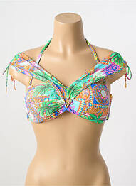 Sutien de costum de baie top sutien modelat top sutien modelat verde LULI FAMA femeie