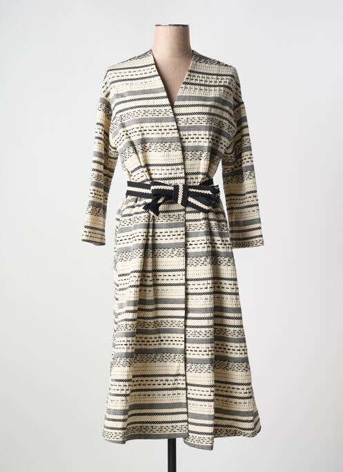 Palton lung bej NIU femeie