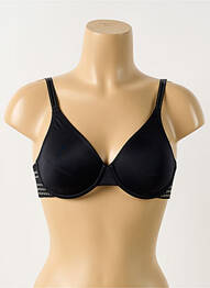 Sutien efect material satinat sutien cupe întregi cu decolteu înalt negru WACOAL femeie