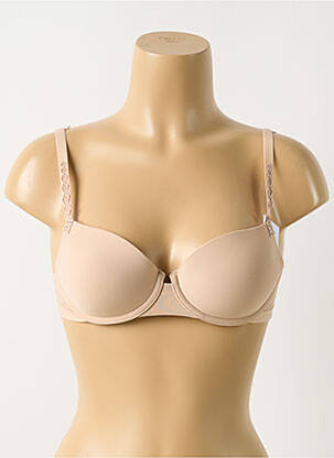 Sutien efect material satinat top sutien modelat culoare piersică SIMONE PERELE femeie
