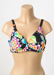 Sutien de costum de baie top sutien modelat top sutien modelat negru CHERRY BEACH femeie