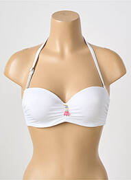 Sutien de costum de baie top bentiță top bentiță alb ANTIGEL femme