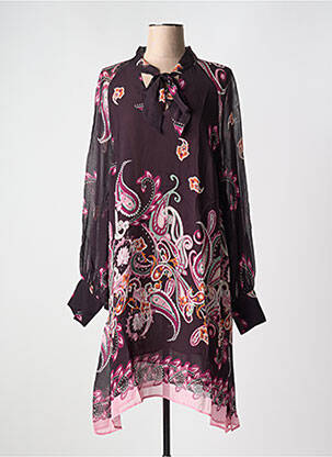 Rochie midi croială fluidă mâneci lungi violet MAT. femeie