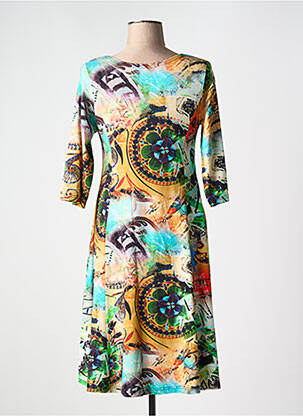 Rochie midi mâneci 3/4 mâneci 3/4 verde OLIVER JUNG femeie