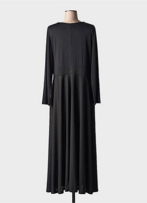 Rochie lungă mâneci lungi mâneci lungi negru SOPHIA CURVY femeie