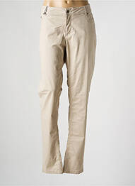 Pantalon slim țesătură poplin mărime normală bej JENSEN femme