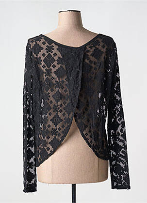 Top elasticitate mâneci lungi negru NÜ femeie