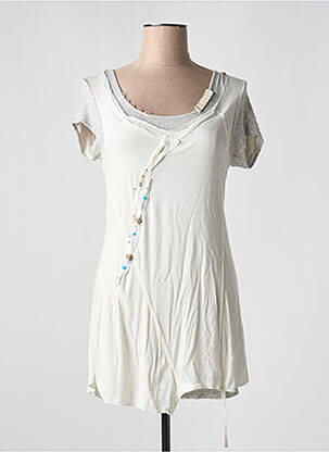 Tunică mâneci scurte bej ELISA CAVALETTI femeie