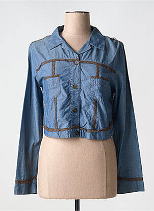 Jachete casual guler tip costum albastru BANDE ORIGINALE femeie