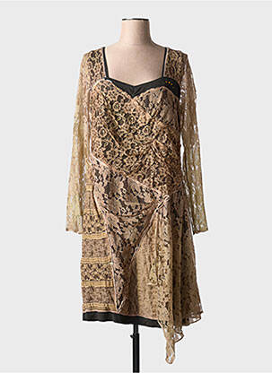 Rochie midi bej ELISA CAVALETTI femeie