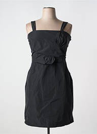 Rochie scurtă croială cambrată bretele subțiri negru POUSSIERE D'ETOLE femme