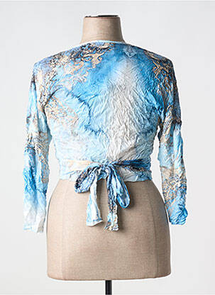 Cardigan petrecut elasticitate albastru LAUREN VIDAL femeie